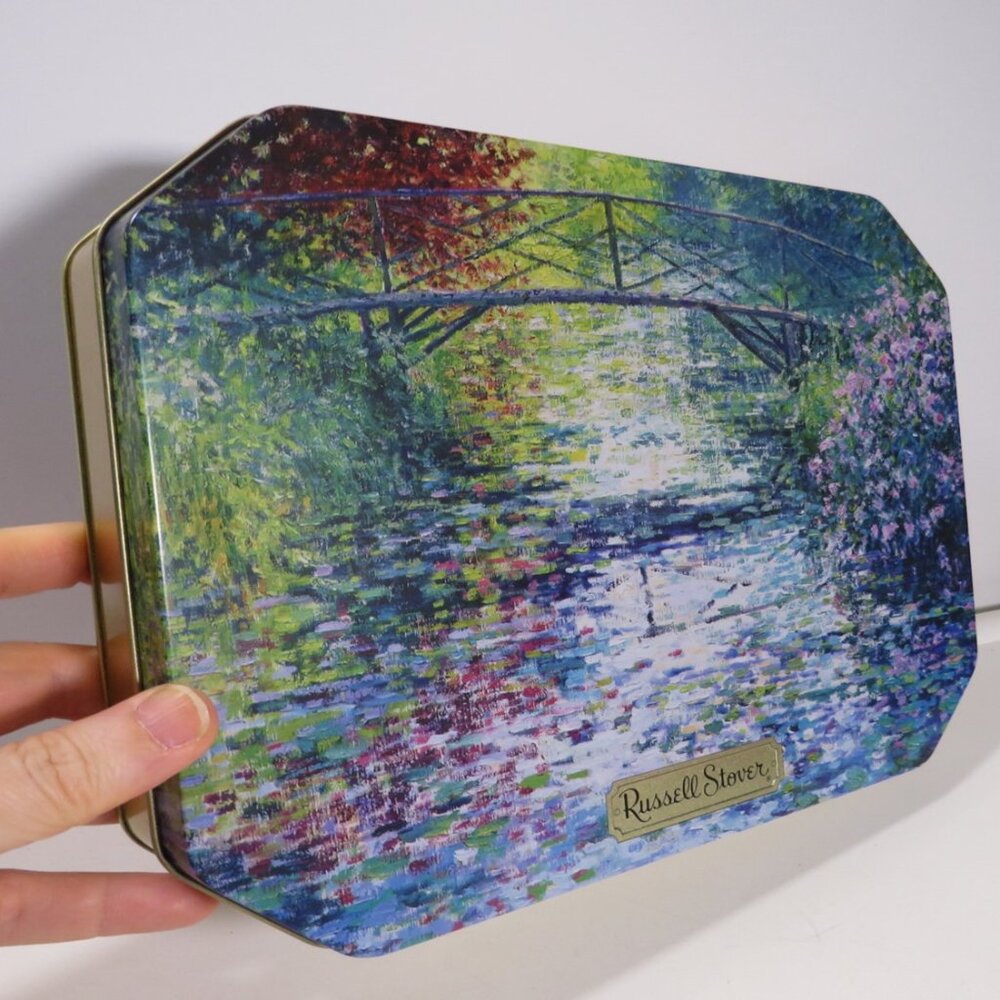 Bridge over a Pond of Water Lilies - Monet Metal Tin by Russel Stover